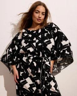 Lio Linen Blend Dress Santiago Print
