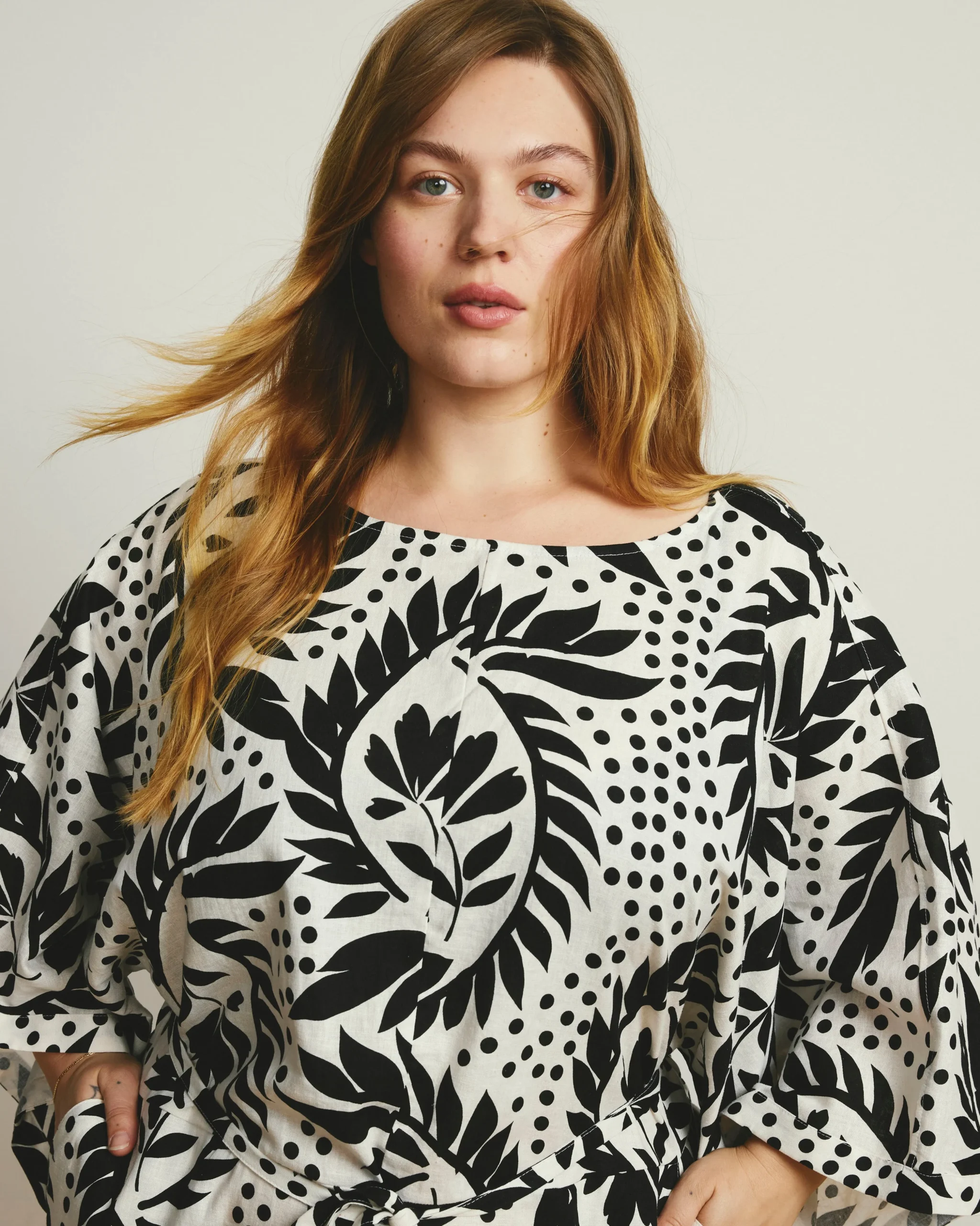 Lio Linen Blend Dress Vine Print