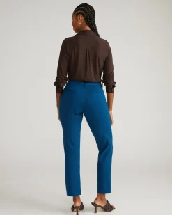 Long Cigarette Ponte Pants Deep Teal