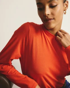 Long Sleeve Garcon Tee Poppy