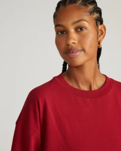 Long Sleeve Relaxed Tee Garnet