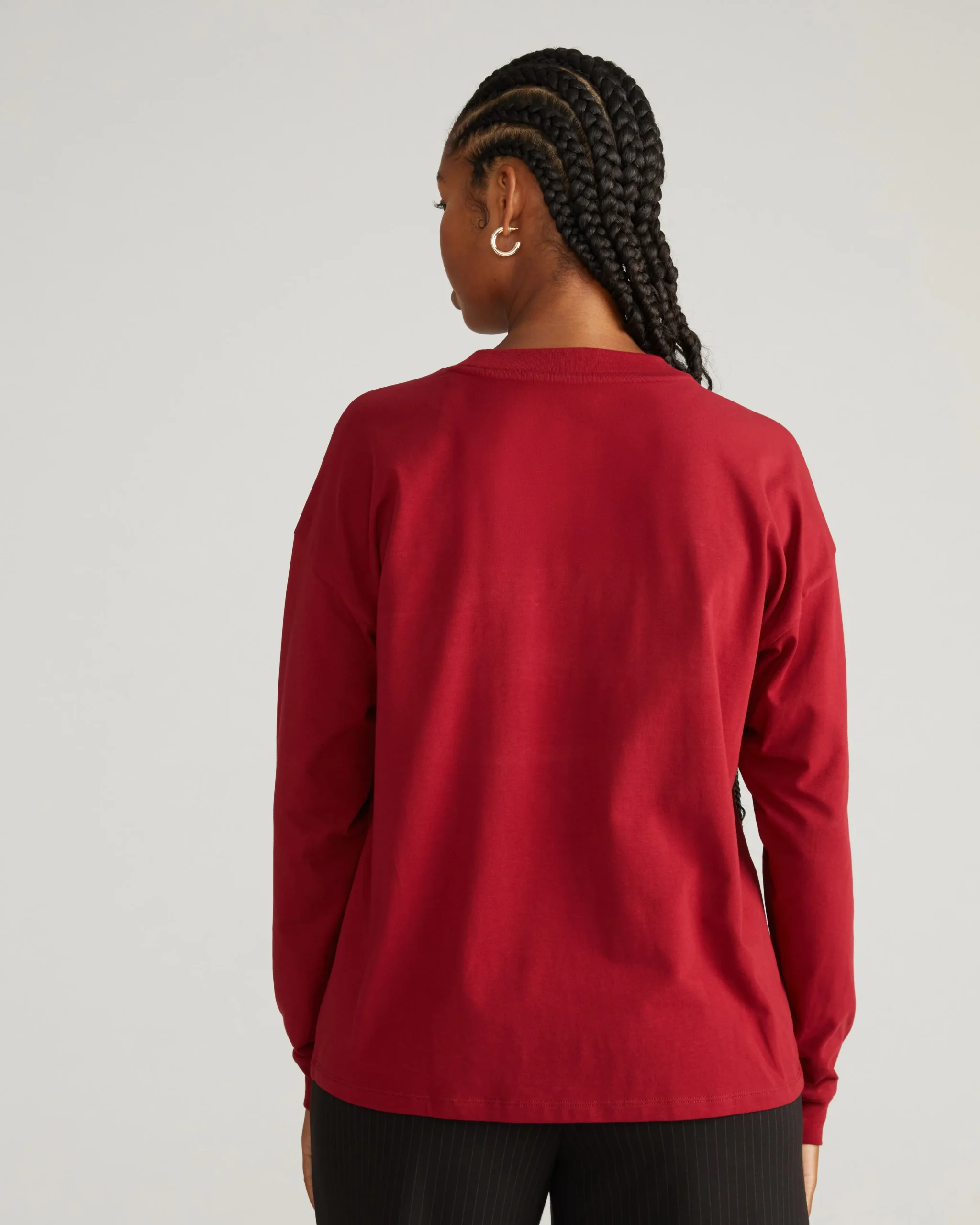 Long Sleeve Relaxed Tee Garnet