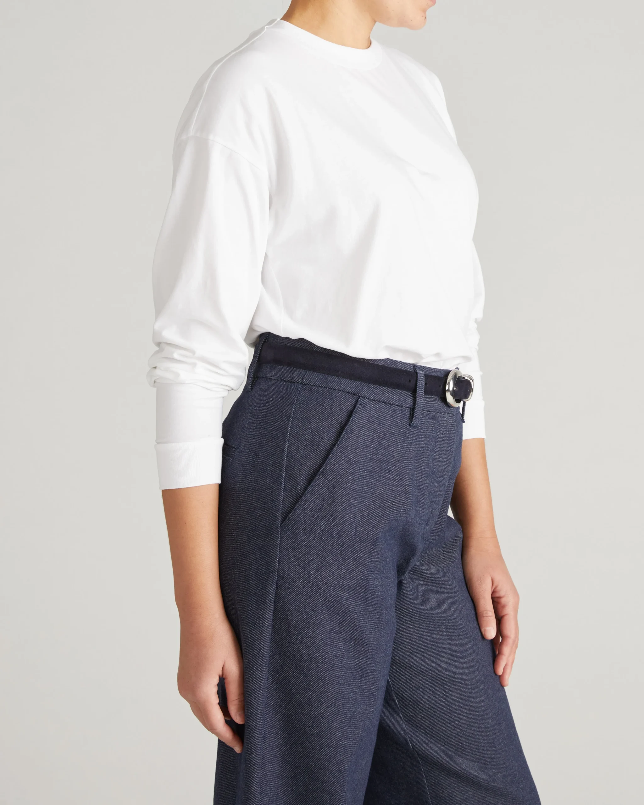Long Sleeve Relaxed Tee White
