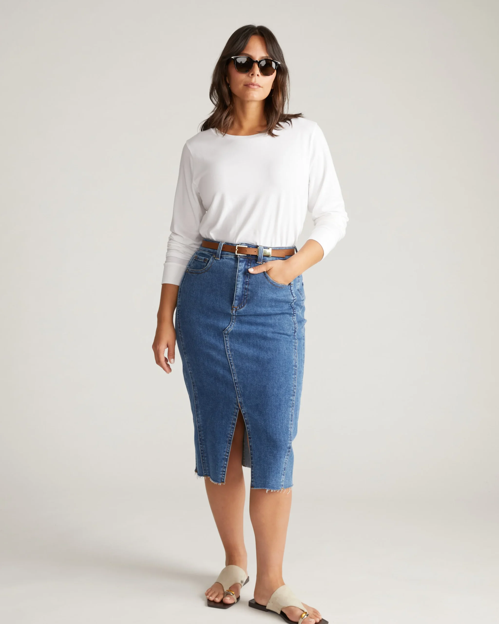 Long Sleeve Tee Rex White