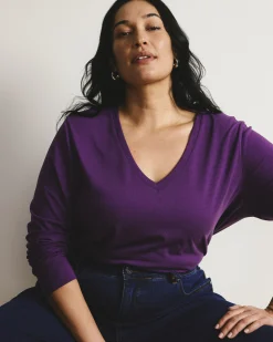 Long Sleeve V Rex Grape