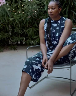 Lotti Jersey Culottes Navy Santiago Print