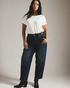 Lou High Rise Barrel Leg Jeans Field Of Dreams Indigo