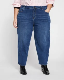 Lou High Rise Barrel Leg Jeans Union City Blue