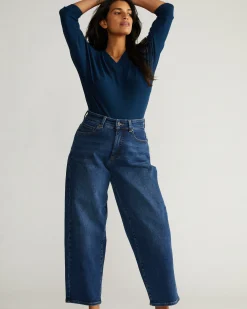 Lou High Rise Barrel Leg Jeans Union City Blue