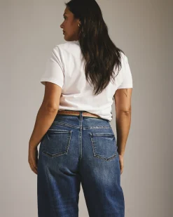 Lou High Rise Barrel Leg Jeans Princeton Blue