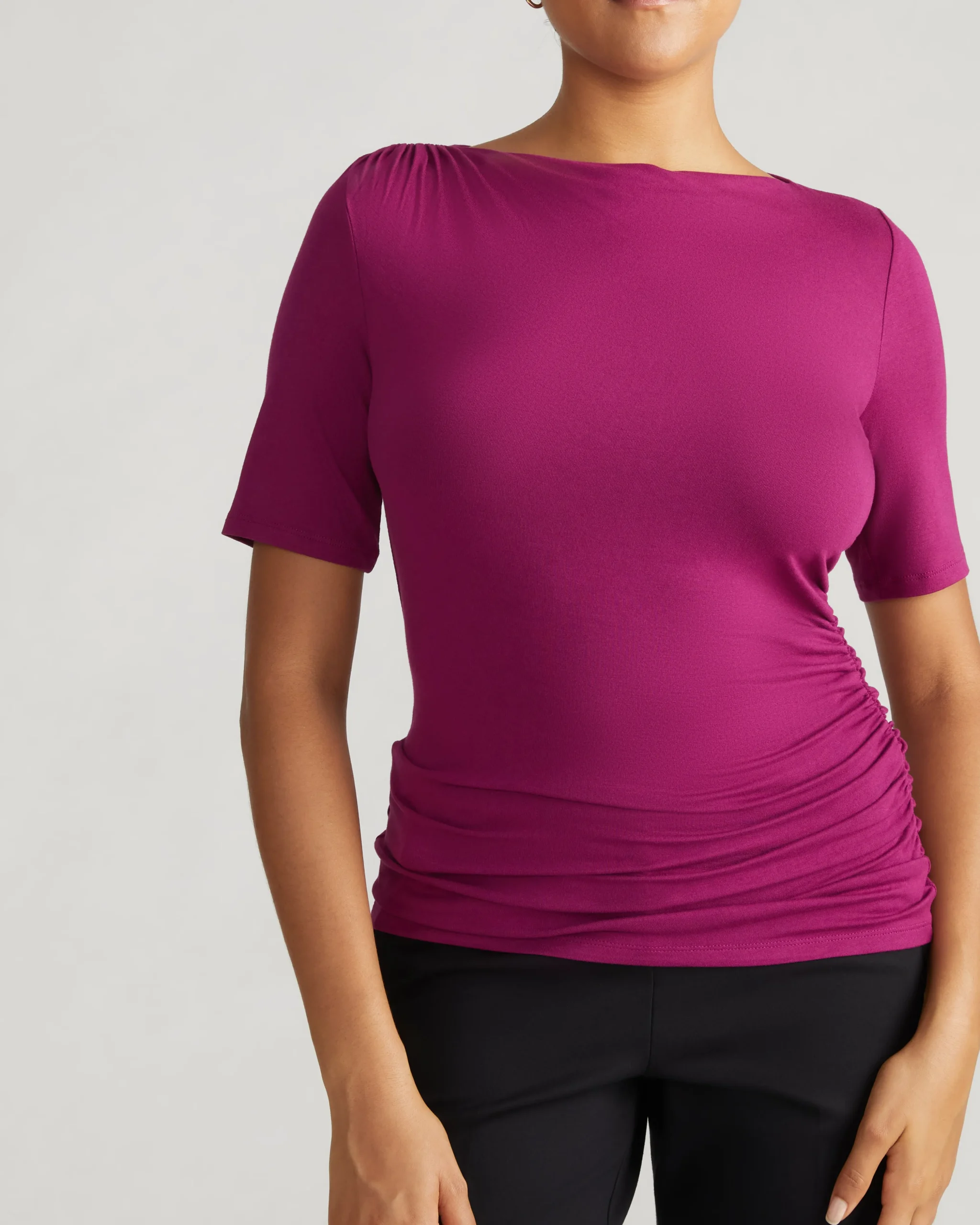 Louise Short Sleeve Liquid Jersey Top Rothko Purple