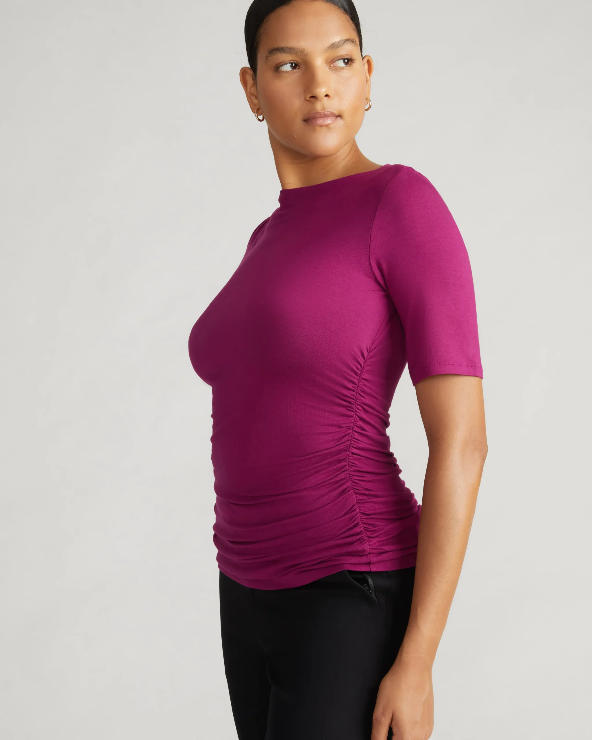Louise Short Sleeve Liquid Jersey Top Rothko Purple