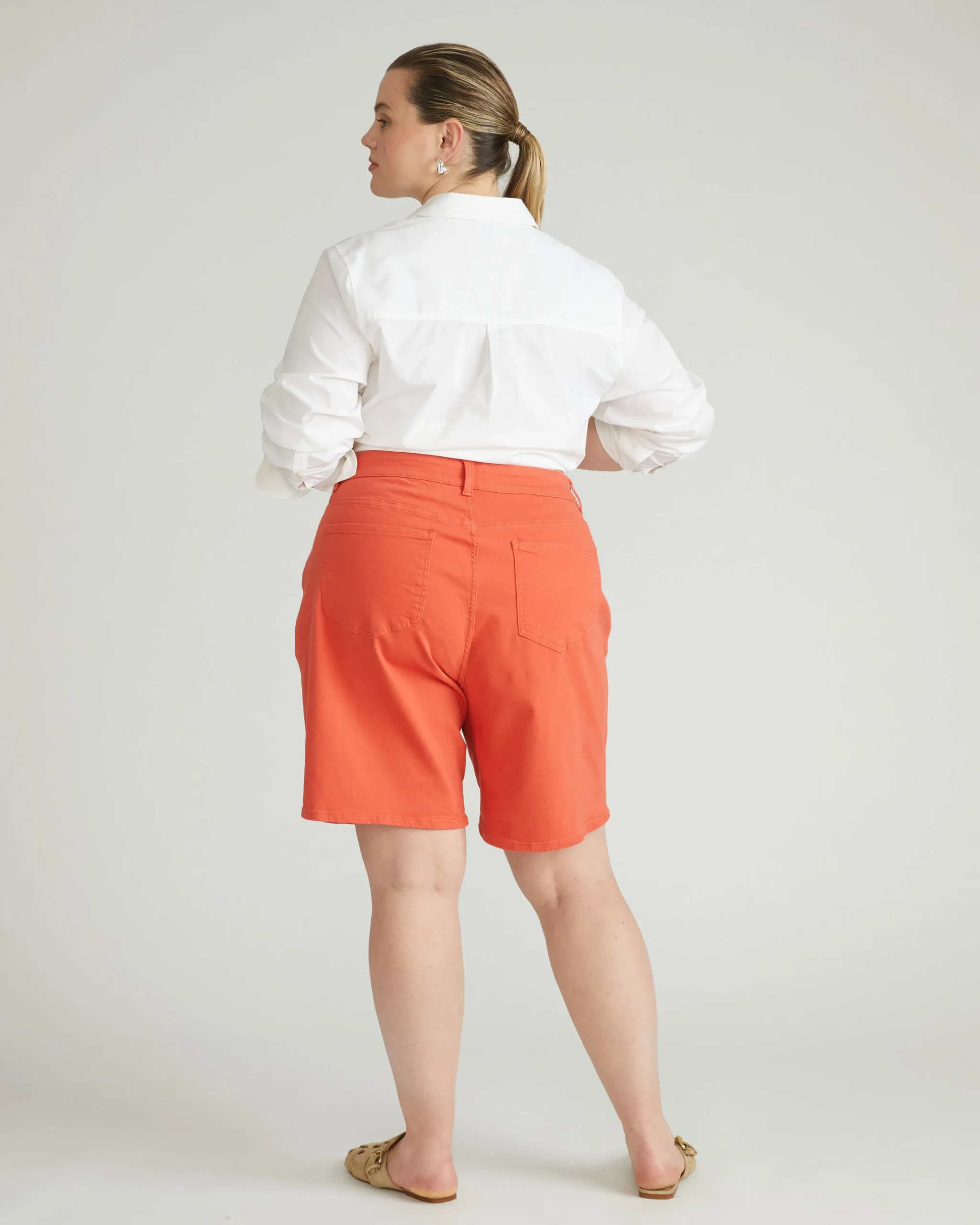 Lou Loose Fit Denim Shorts Coral Reef