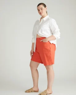 Lou Loose Fit Denim Shorts Coral Reef