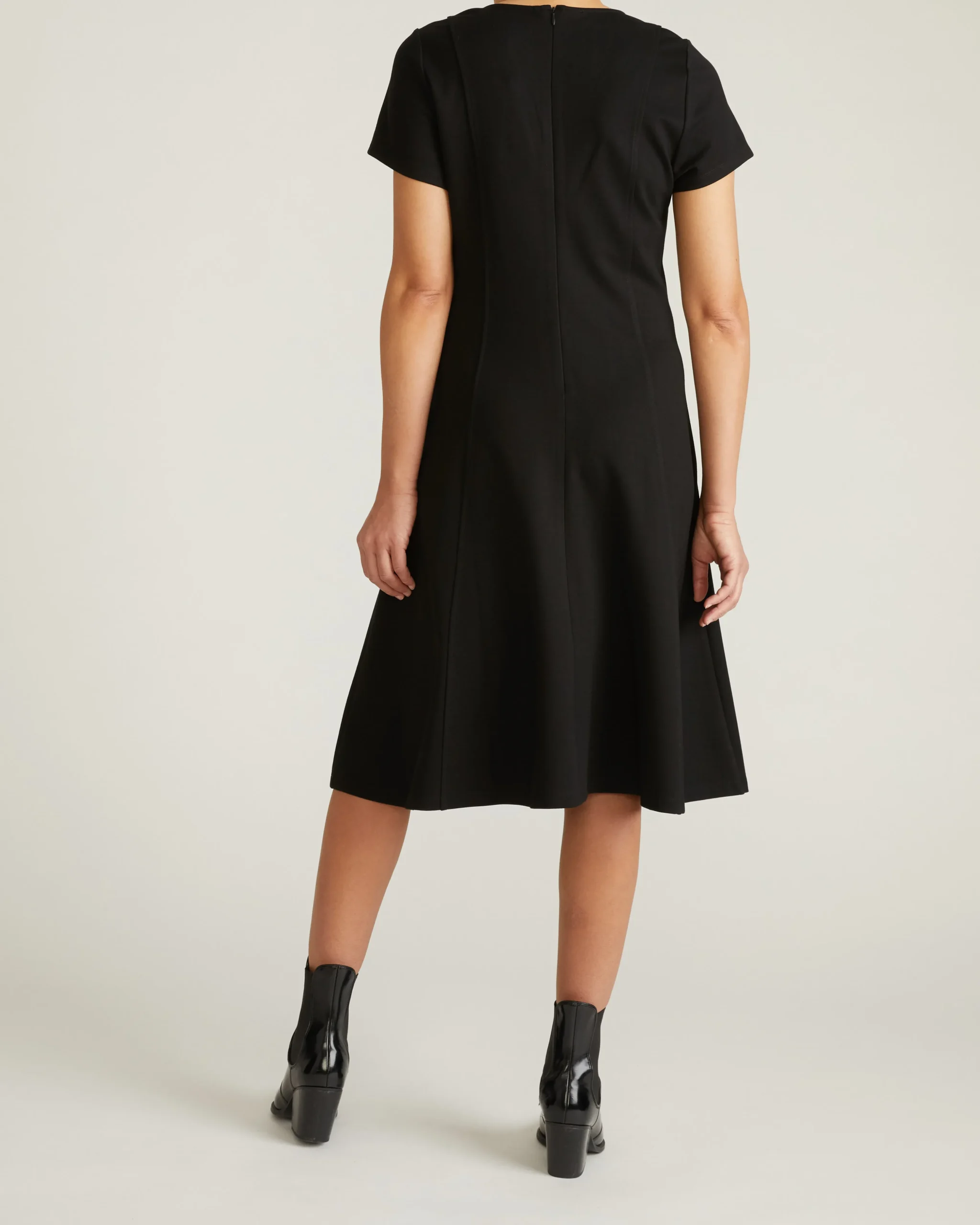 Lucinda Ponte Midi Dress Black