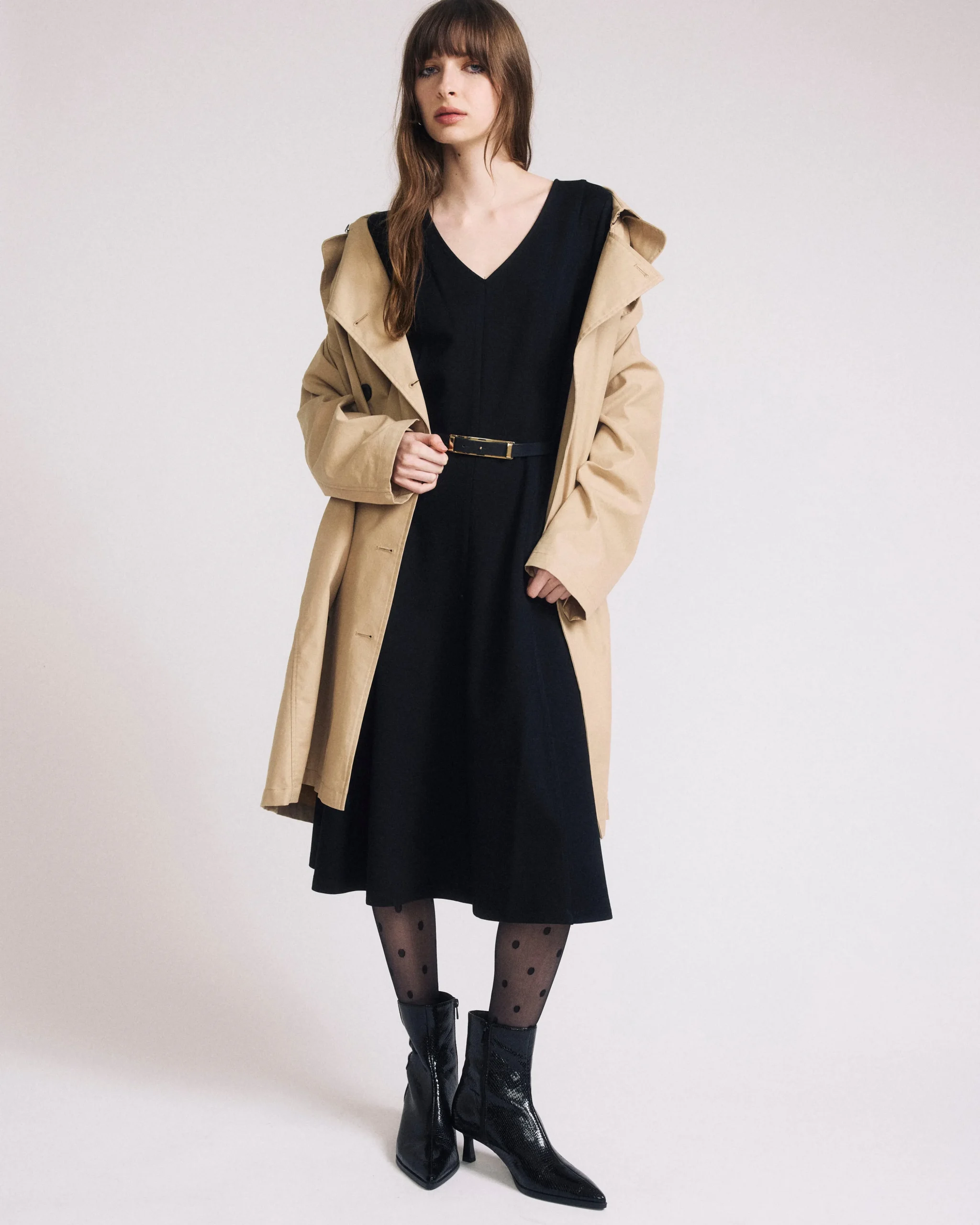 Lucinda Ponte Midi Dress Black