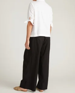 Luisa Short Sleeve Linen Blend Shirt White