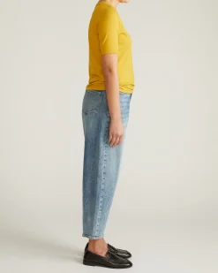 Maia Stovepipe Sleeve Tee Yellow Ochre