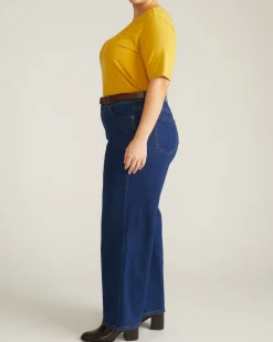 Maia Stovepipe Sleeve V Neck Tee Yellow Ochre