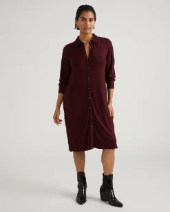 Marcie Liquid Jersey Dress Black Cherry