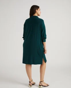 Marcie Liquid Jersey Dress Forest Green