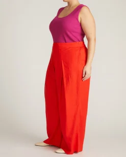Marley Wide Leg Linen Blend Pants Shoreline Sunset