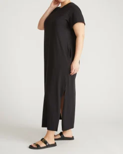 Maxi T-Shirt Dress Black