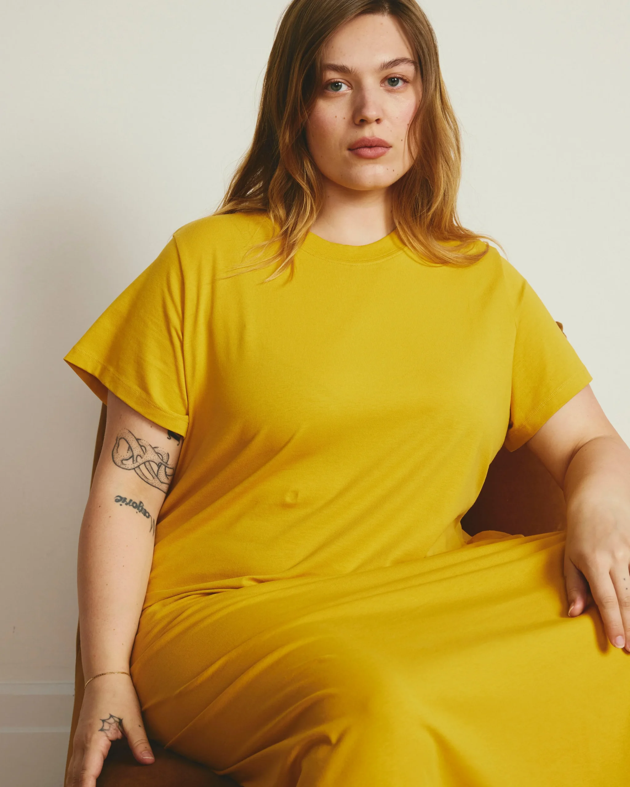 Maxi T-Shirt Dress Goldenrod