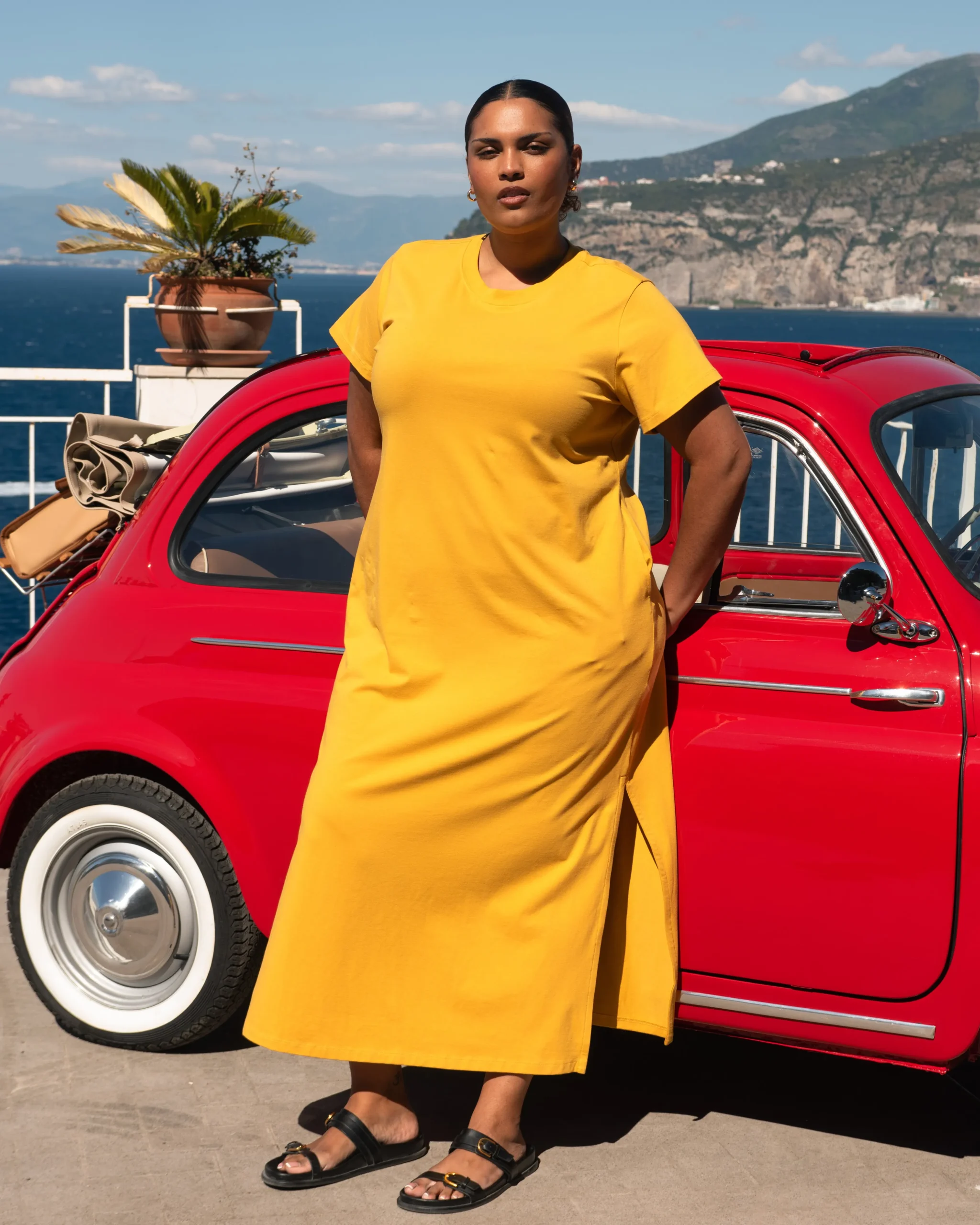 Maxi T-Shirt Dress Goldenrod