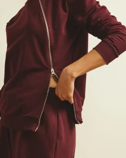 Meridien Zip Sweatshirt Black Cherry