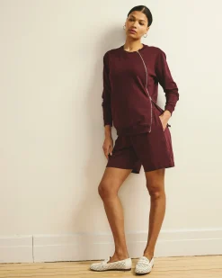 Meridien Zip Sweatshirt Black Cherry