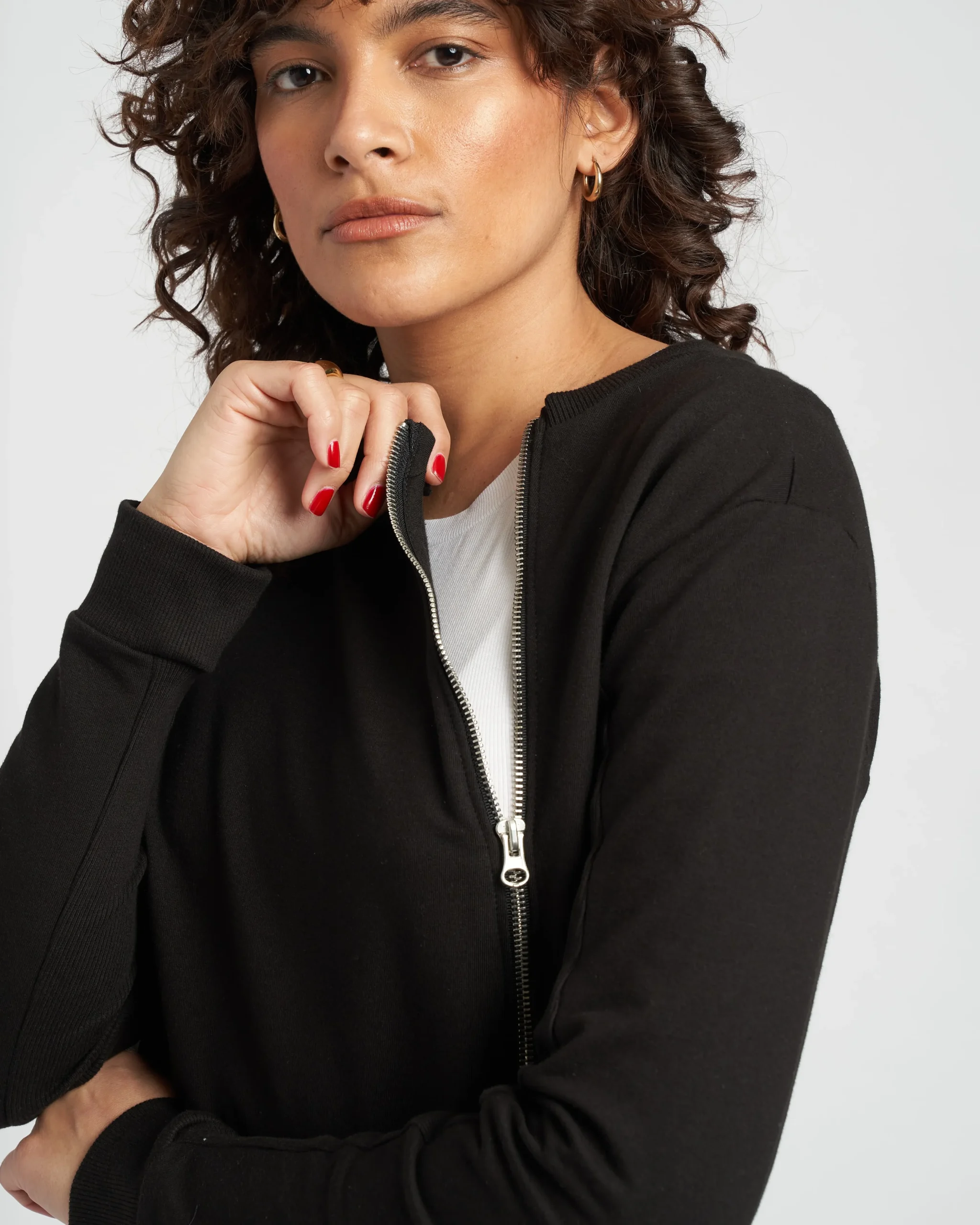 Meridien Zip Sweatshirt Black