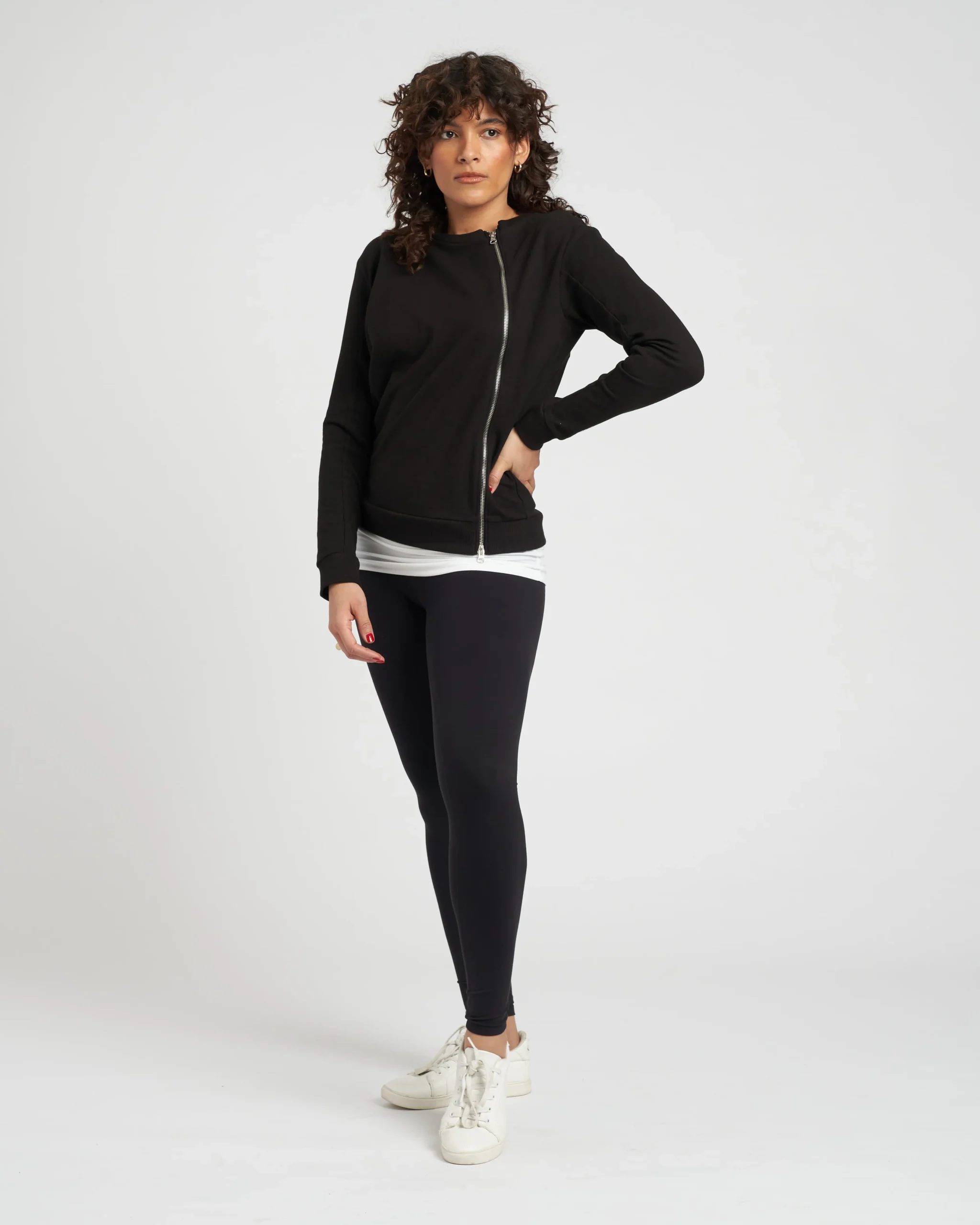 Meridien Zip Sweatshirt Black