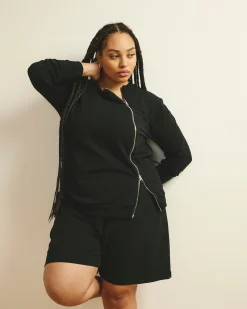 Meridien Zip Sweatshirt Black