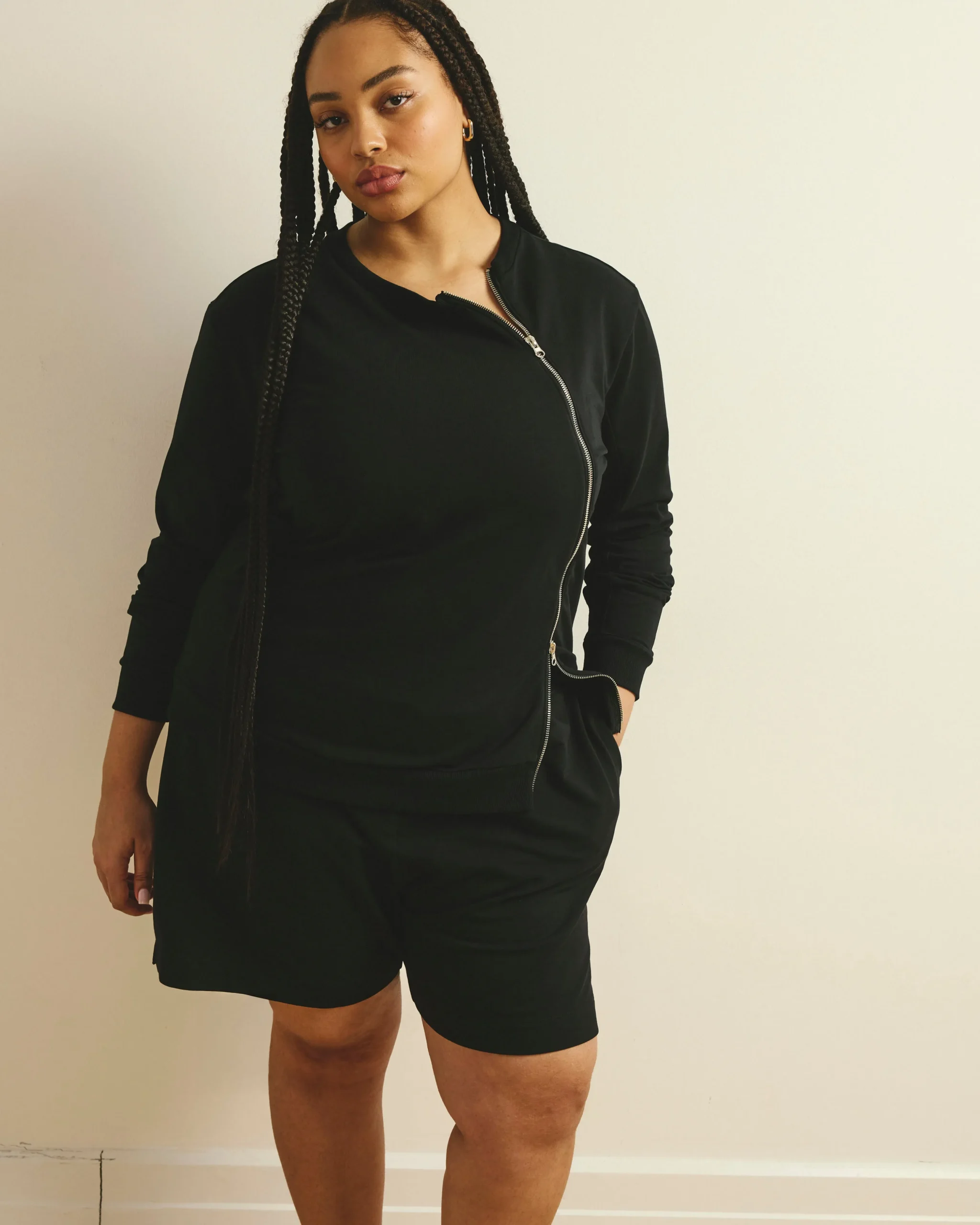 Meridien Zip Sweatshirt Black