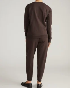 Meridien Zip Sweatshirt Deep Brown