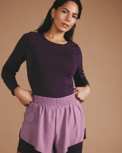 Mia Long Sleeve Movement Tee Purple Jewel
