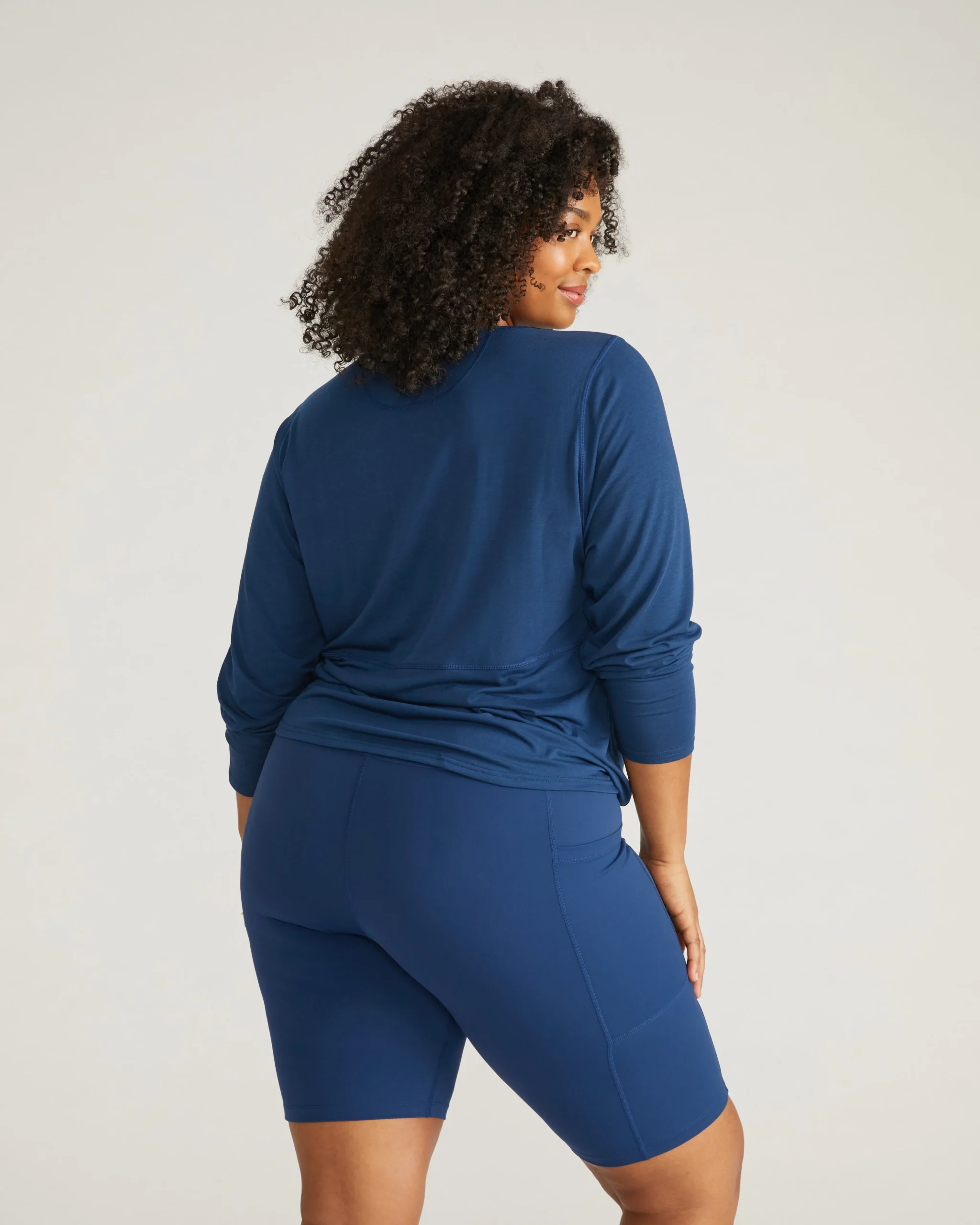 Mia Long Sleeve Movement Tee Pageant Blue