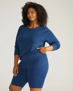 Mia Long Sleeve Movement Tee Pageant Blue