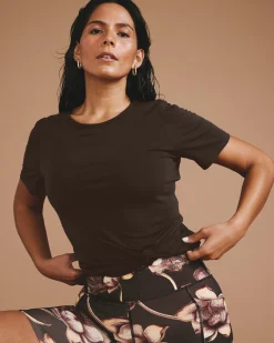 Mia Movement Tee Deep Brown
