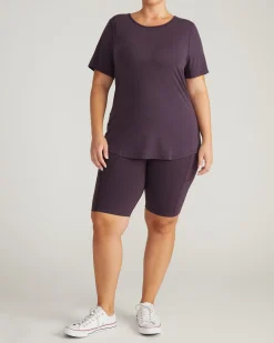 Mia Movement Tee Purple Jewel