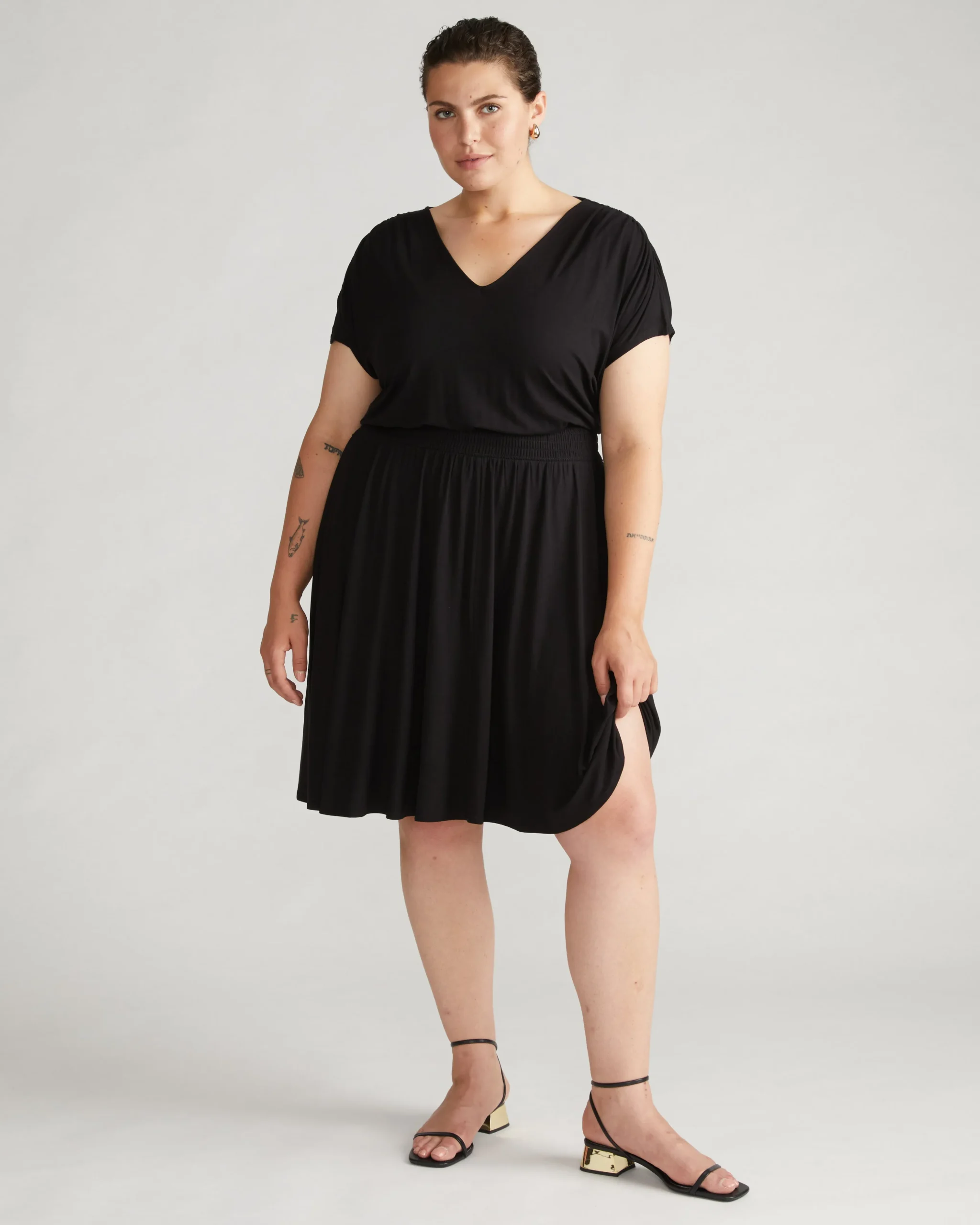 Minetta Liquid Jersey Dress Black
