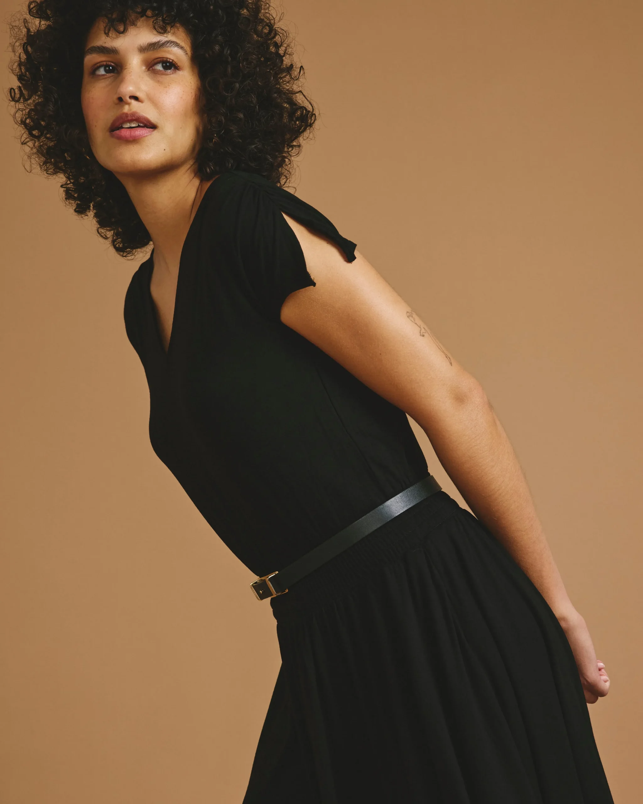 Minetta Liquid Jersey Dress Black
