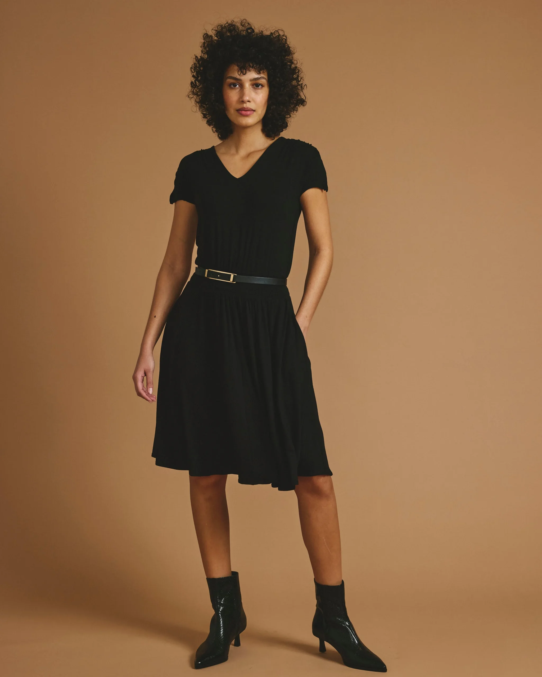 Minetta Liquid Jersey Dress Black