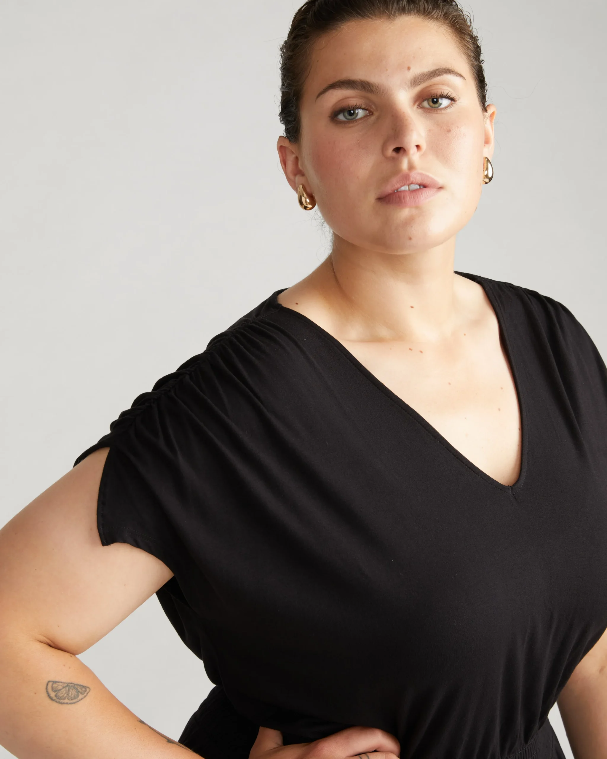 Minetta Liquid Jersey Dress Black