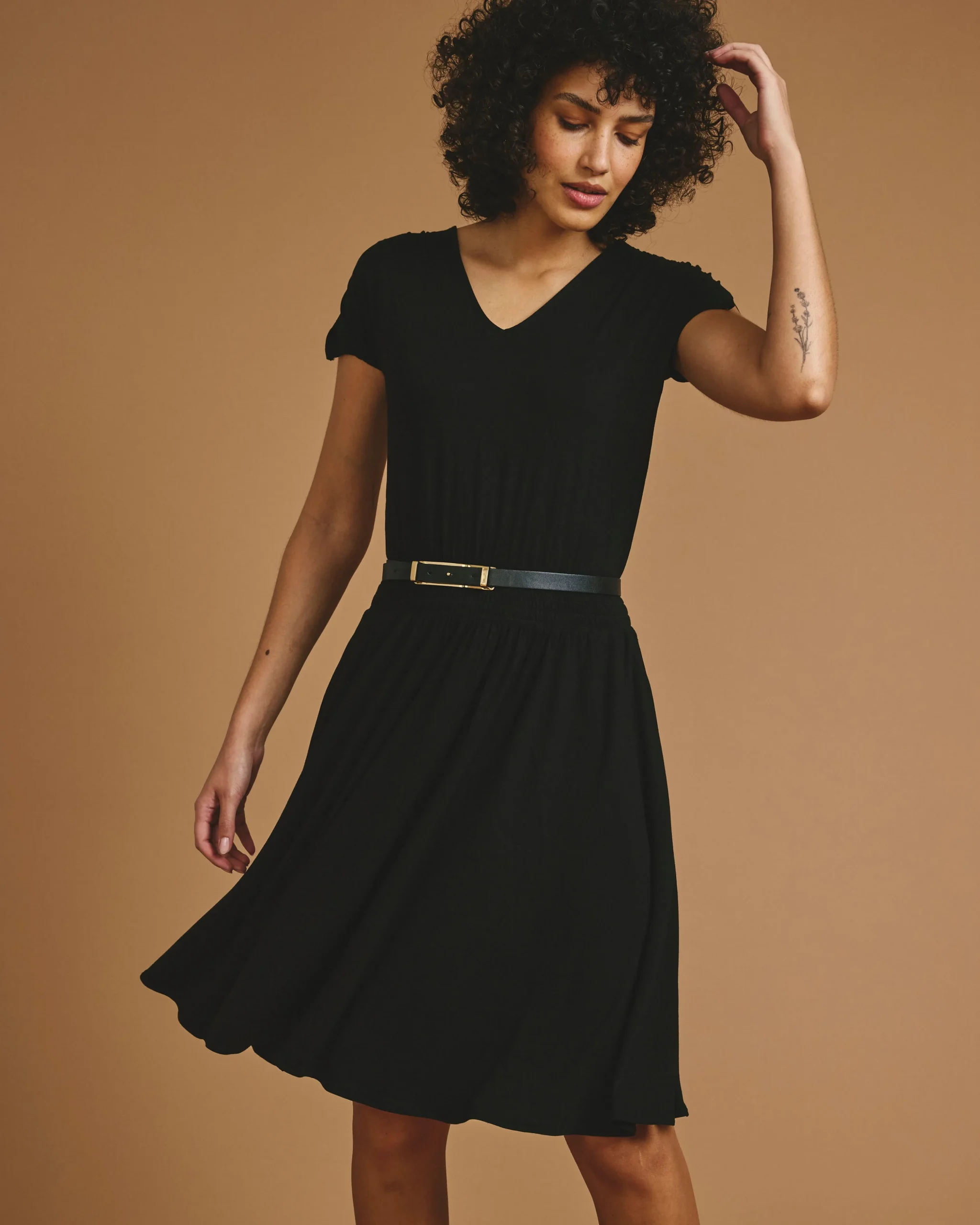 Minetta Liquid Jersey Dress Black
