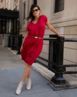 Minetta Liquid Jersey Dress New York Red