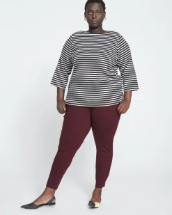 Minimalist Moro Pocket Signature Ponte Pants Black Cherry