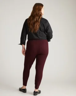 Minimalist Moro Pocket Signature Ponte Pants Black Cherry