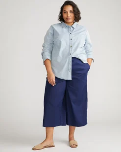 Minimalist Stretch Cotton Chambray Shirt Heritage Blue